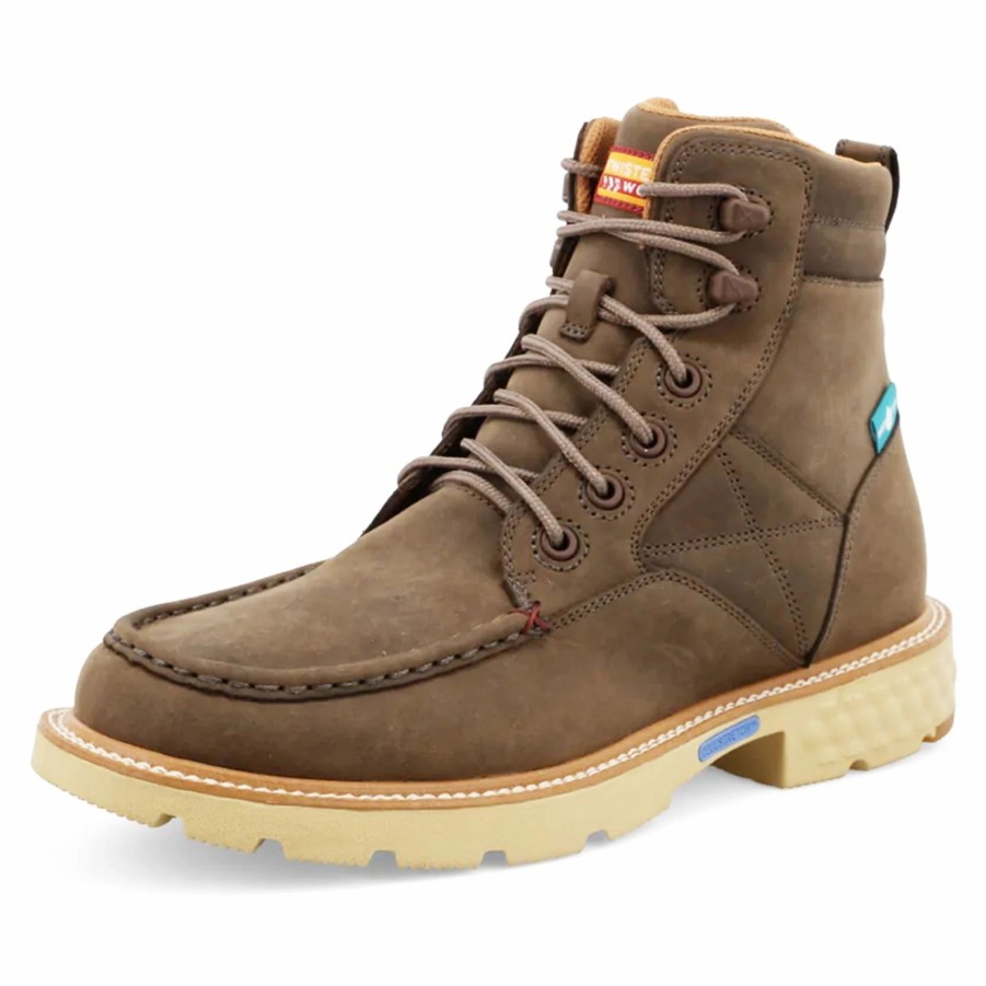 Boots & Shoes * | Twisted X 6 Waterproof Chocolate Lacer Work Boot