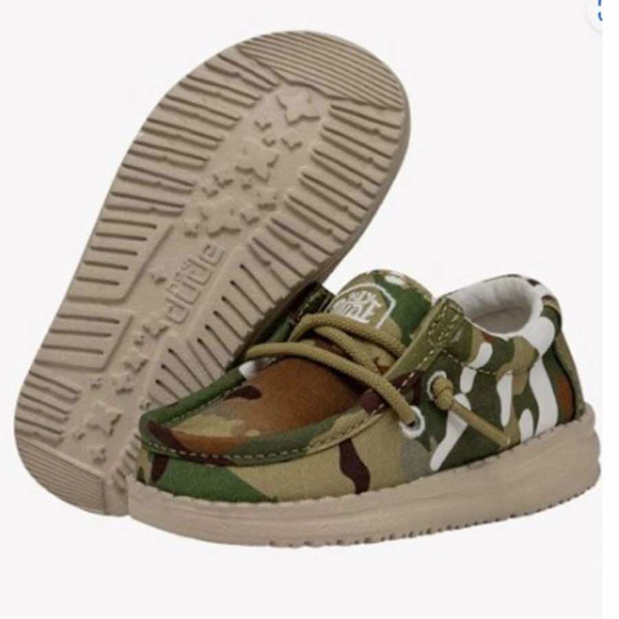 Boots & Shoes * | Heydude Hey Dude Wally Toddler Ripstop Multi Camoflauge