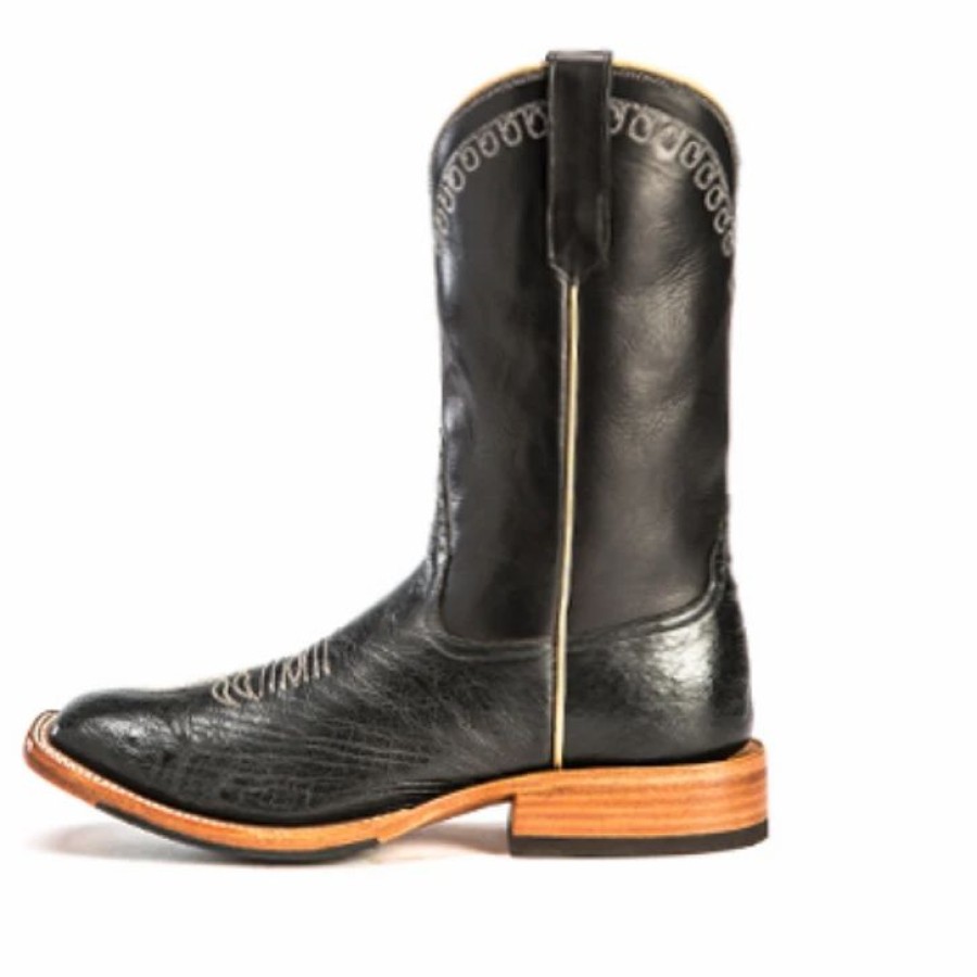 Boots & Shoes * | Rios Of Mercedes, Black Smooth Quill Ostrich Square Toe