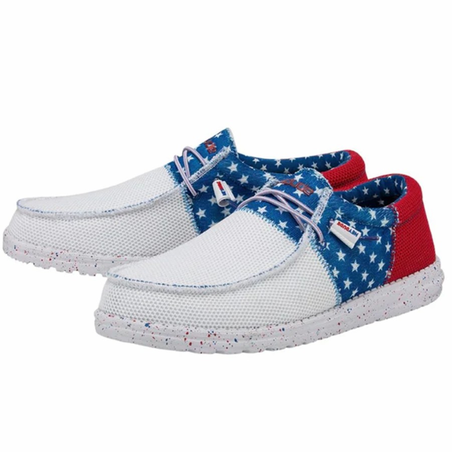 Boots & Shoes * | Heydude Hey Dude Wally Tri Sox- American Pride