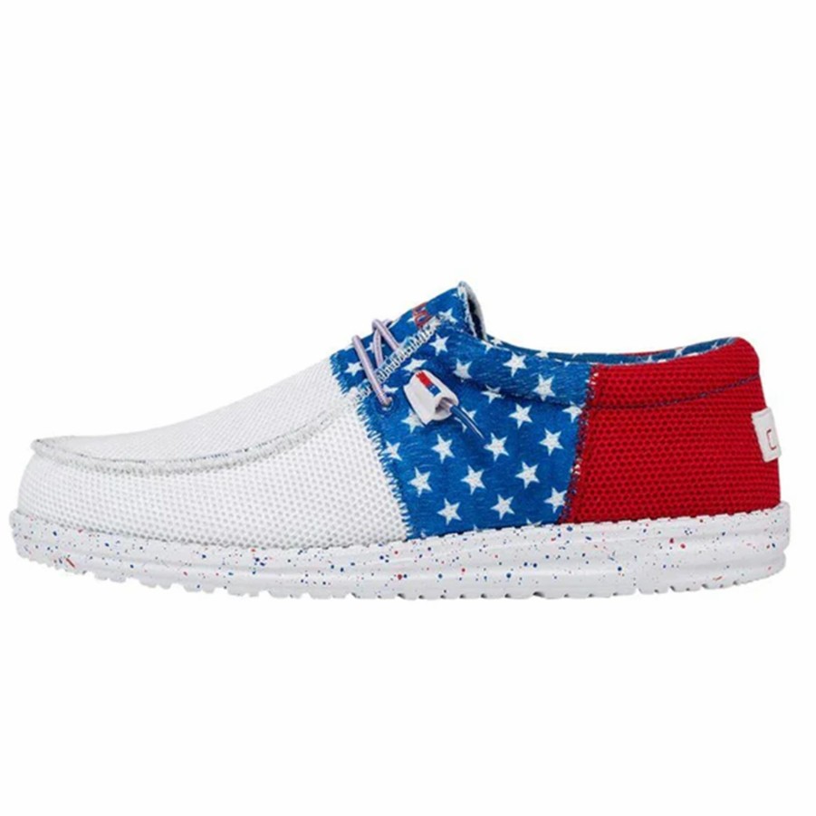 Boots & Shoes * | Heydude Hey Dude Wally Tri Sox- American Pride