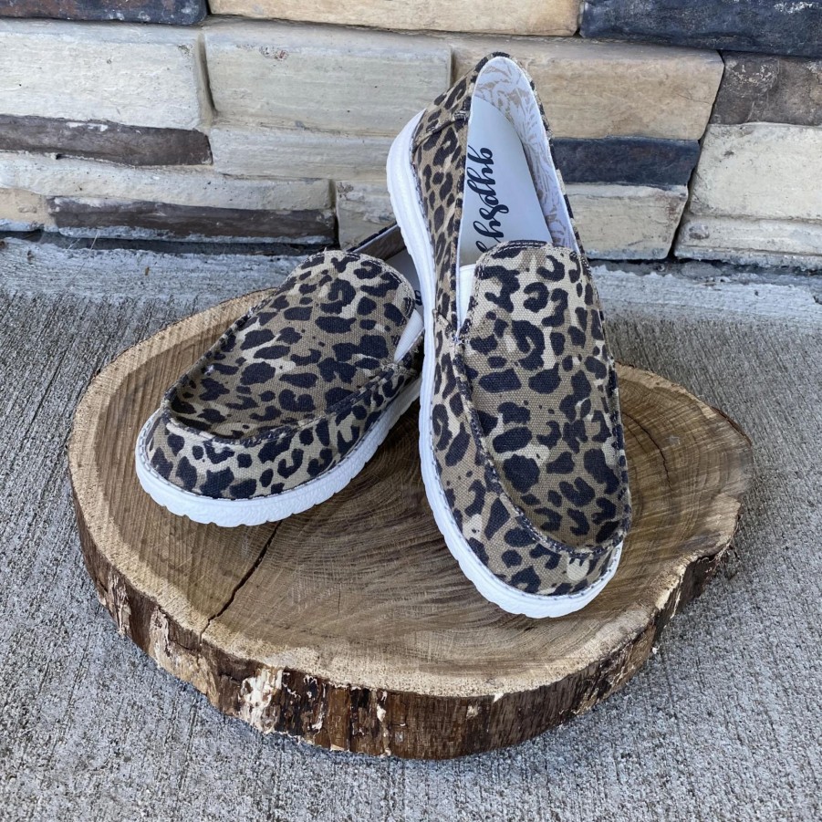 Boots & Shoes * | Western Edge Gypsy Jazz Cheetah Slip On Boat Shoe