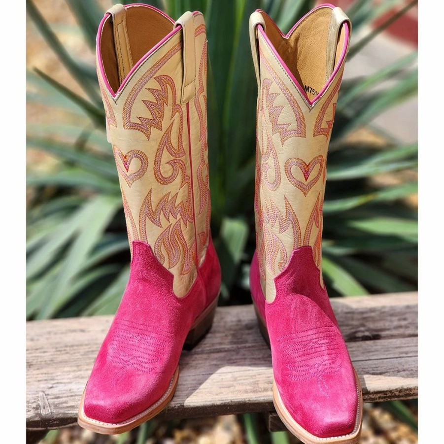 Boots & Shoes * | Macie Bean Hot Pink Square Toe Boots