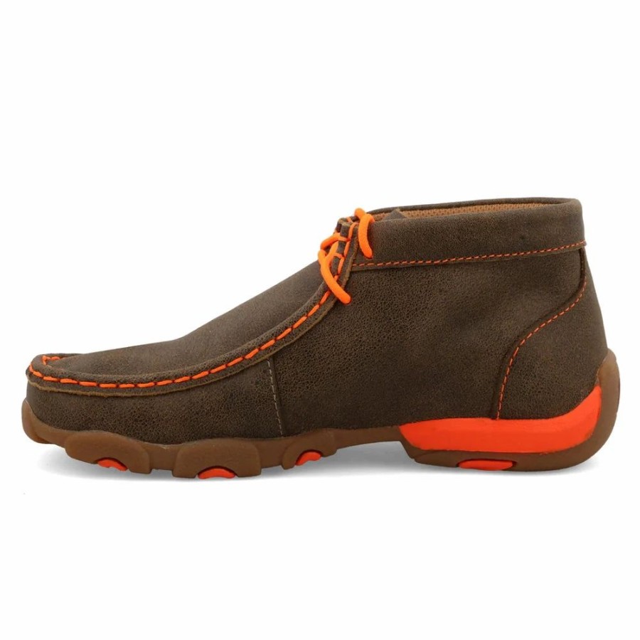 Boots & Shoes * | Twisted X Youth Bomber And Orange Driving Moc