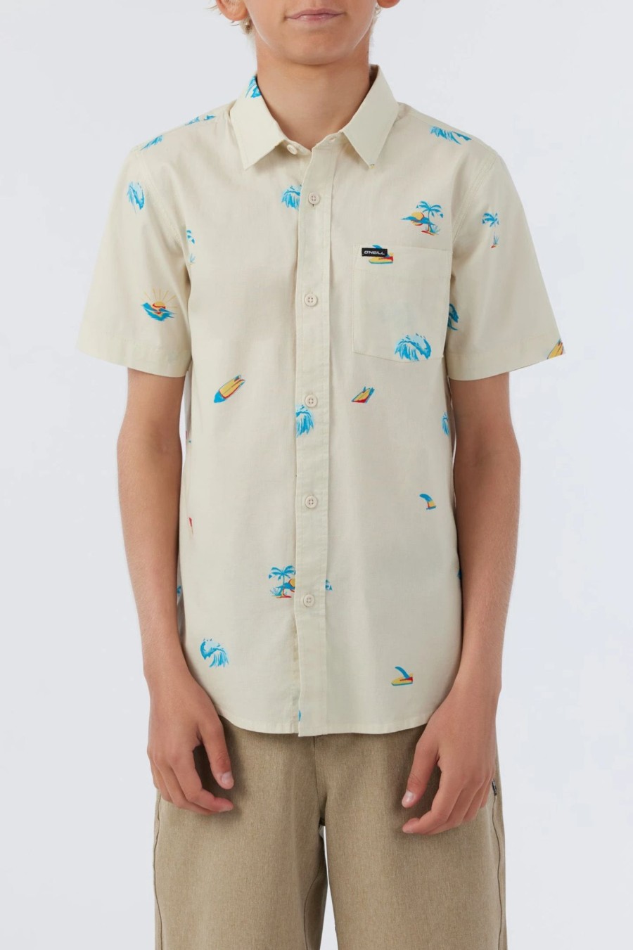 Boys * | O'Neill Quiver Stretch Shirt Cream