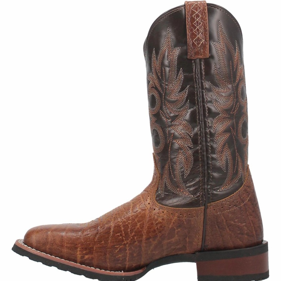 Boots & Shoes * | Dan Post Boot Company Dan Post Brown & Black Broken Bow Square Toe