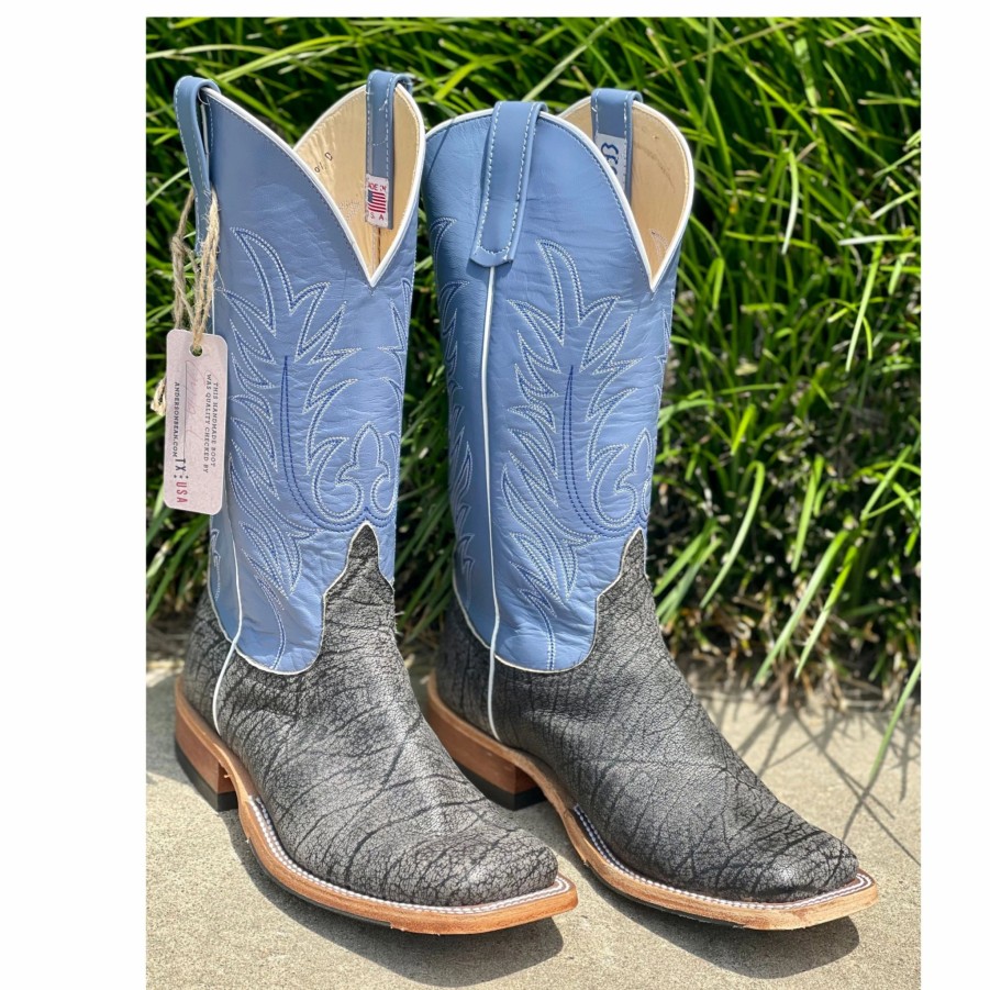 Boots & Shoes * | Anderson Bean Grey Cape Buffalo Boots