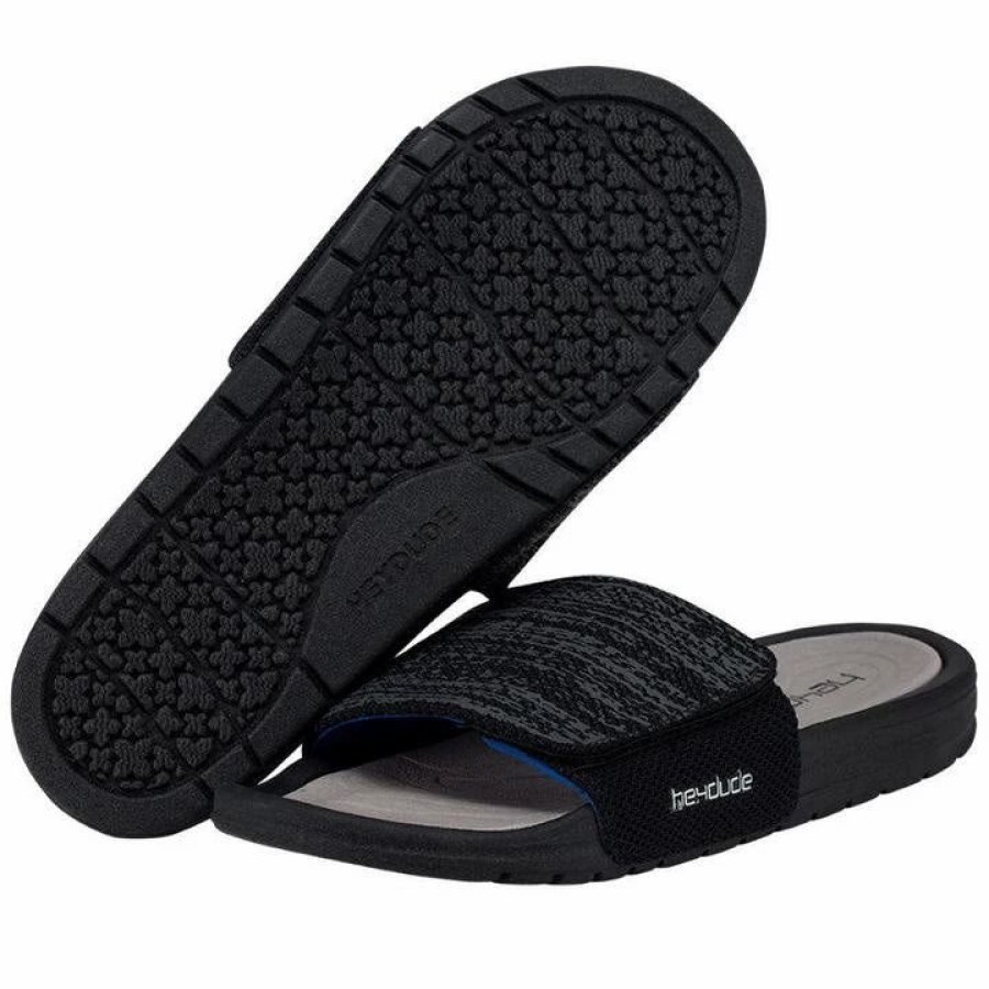 Boots & Shoes * | Heydude Hey Dude Men'S Phoenix Sox Black Sandals