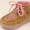 Boots & Shoes * | M&F Western Products, Inc Pink Glitter And Tan Basket Weave Lauren Shoe