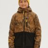 Boys * | O'Neill Boys Textured Jacket Brown Print Black