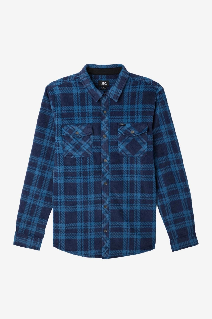 Boys * | O'Neill Boys Glacier Plaid Shirt Navy