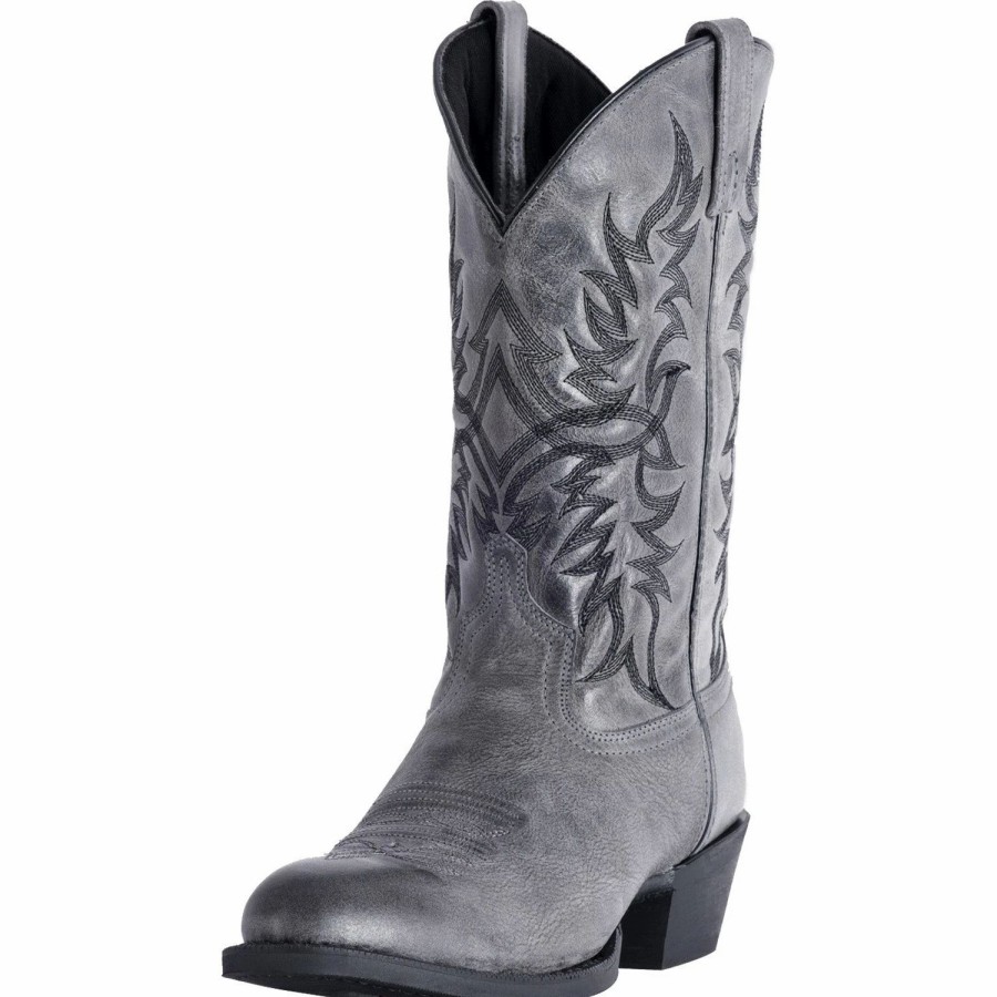 Boots & Shoes * | Laredo Men'S Grey Harding Round Toe Boot