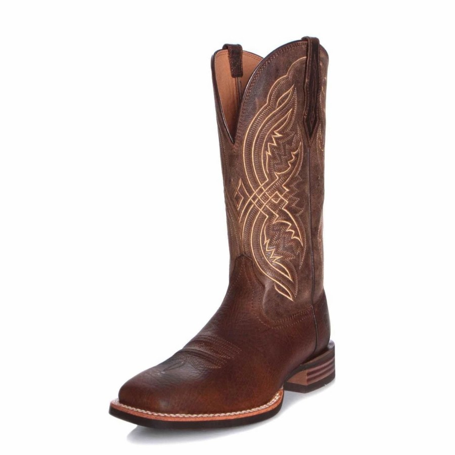 Boots & Shoes * | Ariat Earth Brown Double Kicker Square Toe