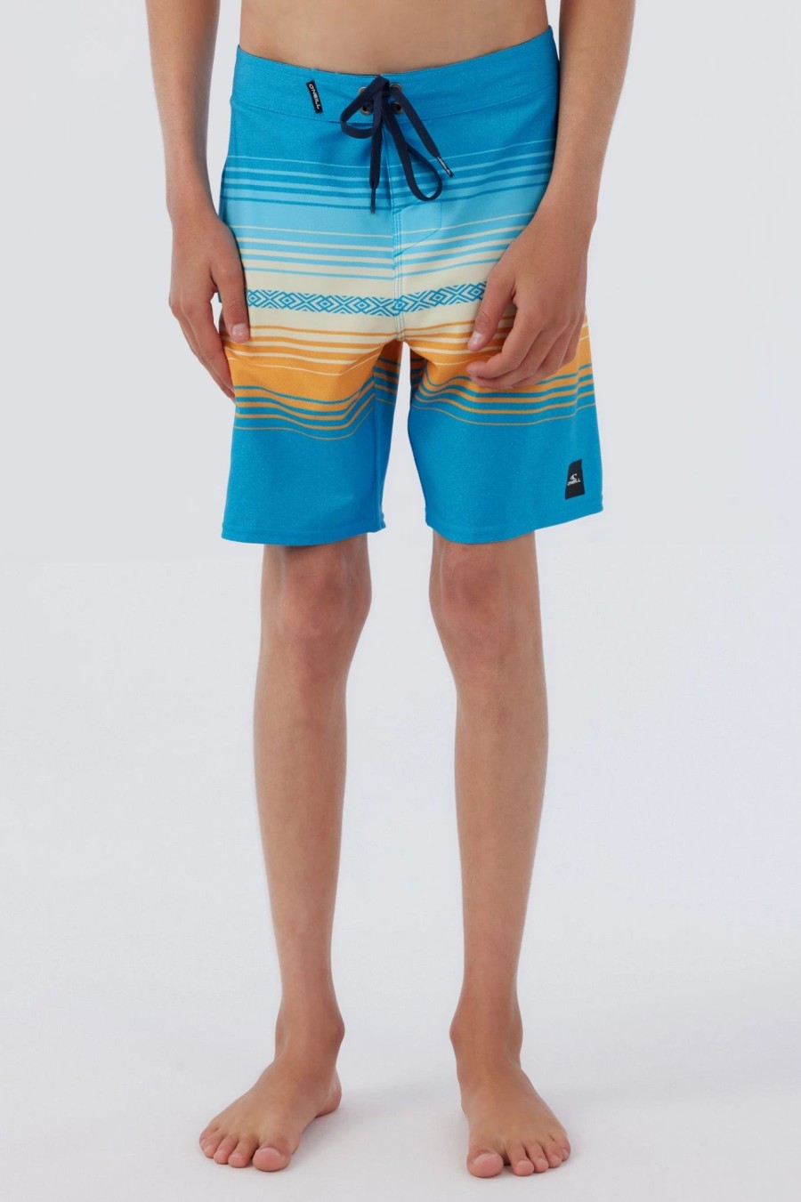 Boys * | O'Neill Hyperfreak Heat Stripe Line 16" Boardshort Mdt Blue