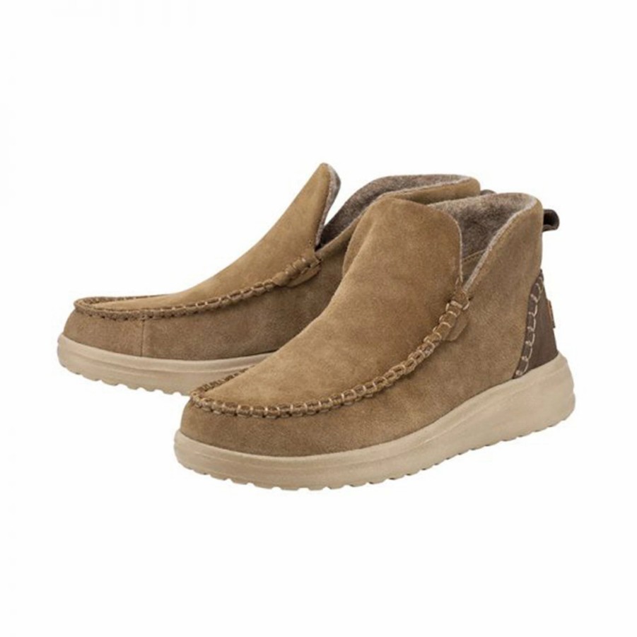 Boots & Shoes * | Heydude Hey Dude Women'S Denny Suede Chestnut