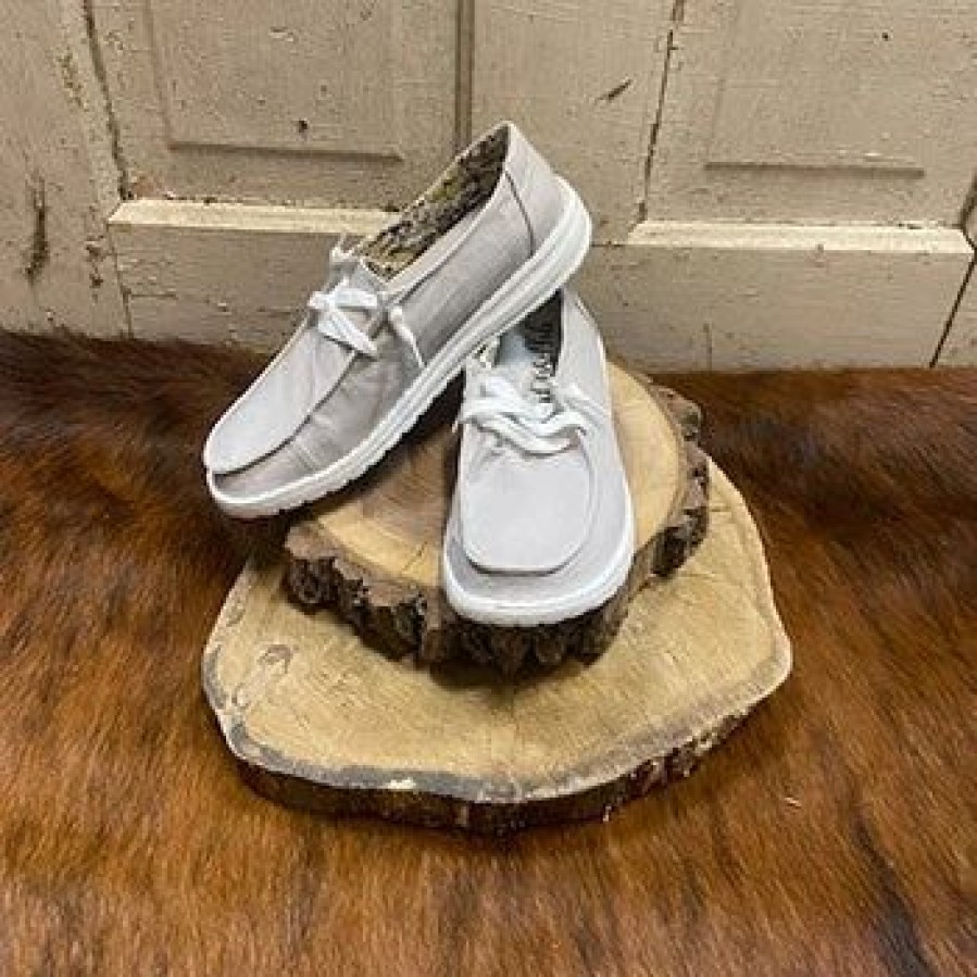 Boots & Shoes * | Gypsy Jazz Grey Holly Boat Shoe