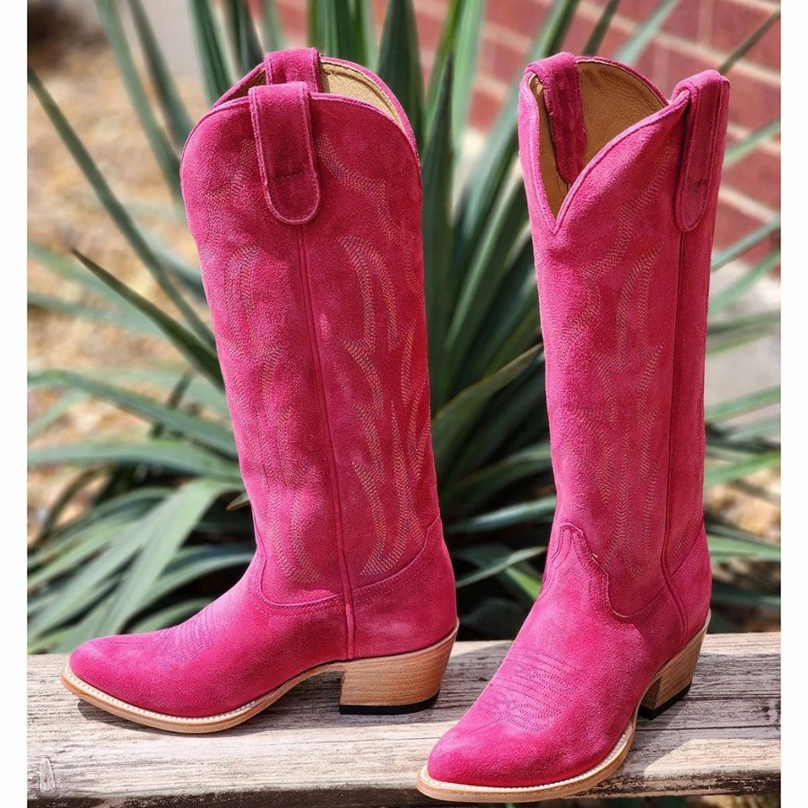 Boots & Shoes * | Anderson Bean Macie Bean Hot Pink Suede Boots