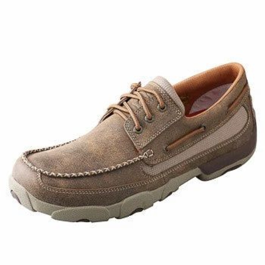 Boots & Shoes * | Twisted X Men'S Brown And Tan Driving Moc