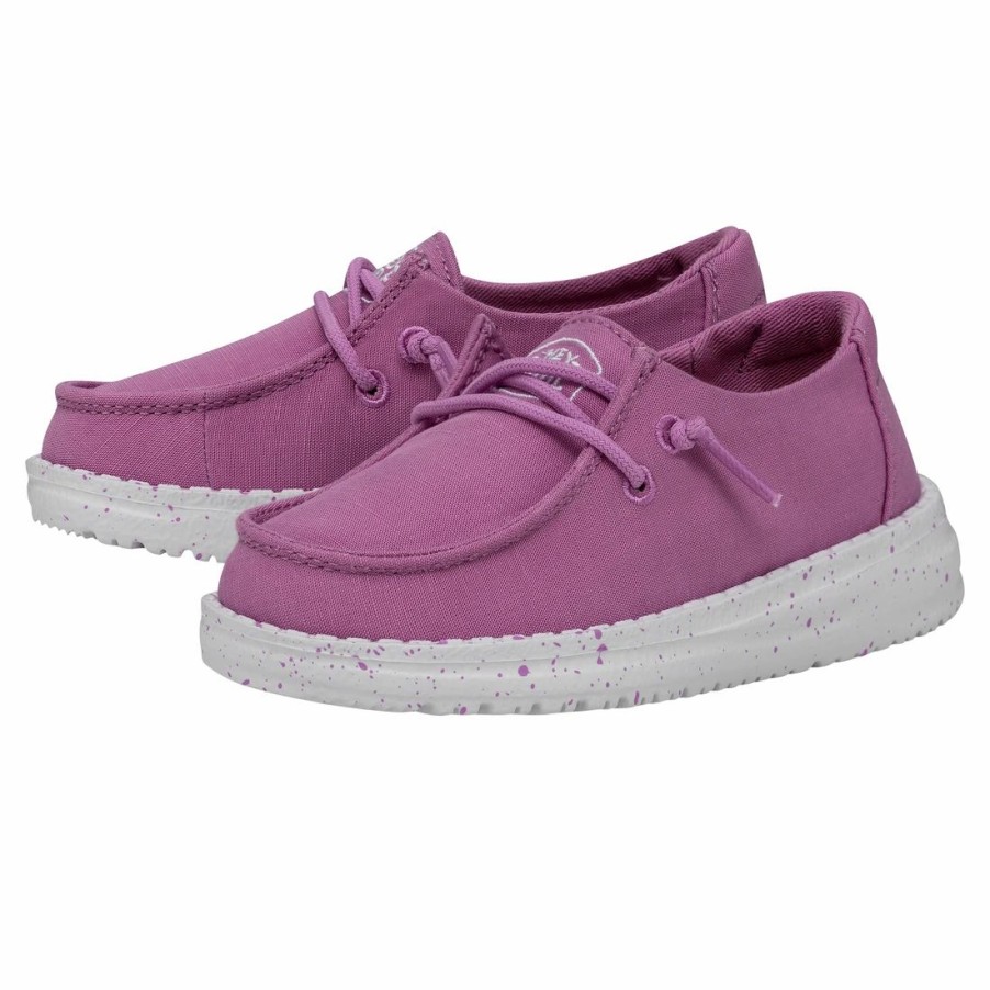 Boots & Shoes * | Heydude Hey Dude Wendy Toddler Slub Violet