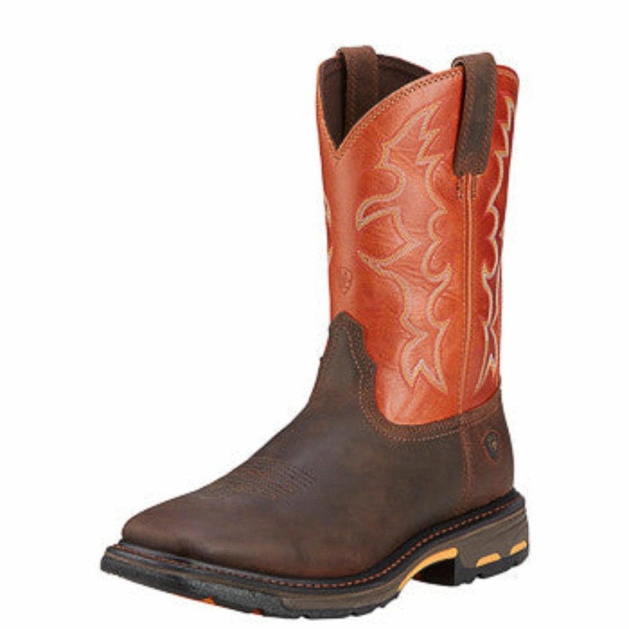 Boots & Shoes * | Ariat Men'S Dark Earth Work Hog Boot