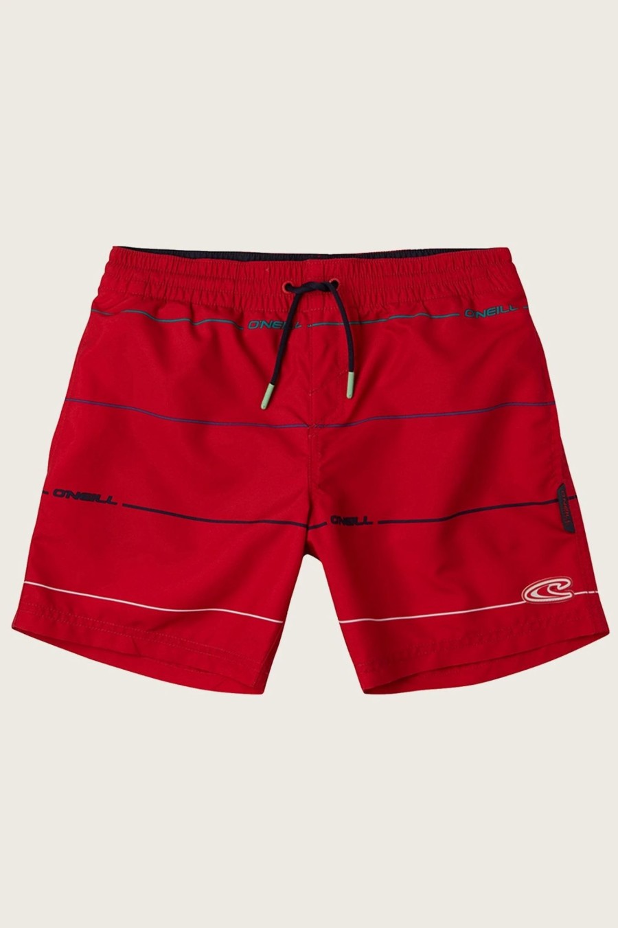 Boys * | O'Neill Stripe Shorts Red Aop