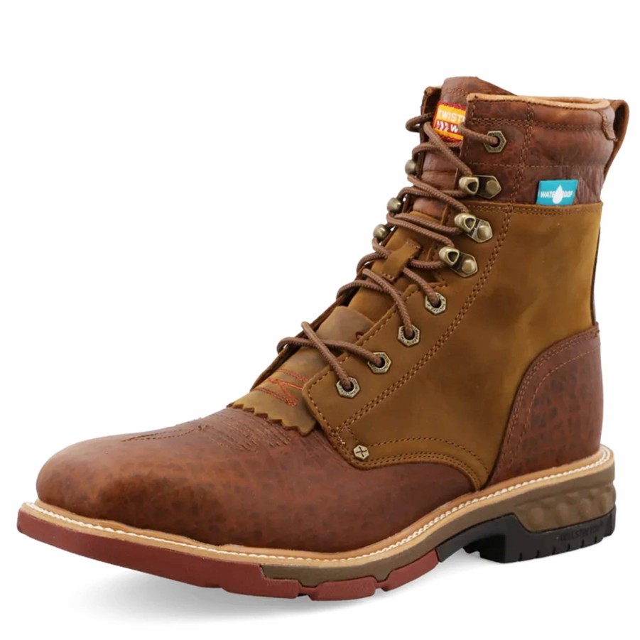 Boots & Shoes * | Twisted X Men'S 8 Waterproof Alloy Toe Lacer Work Boot