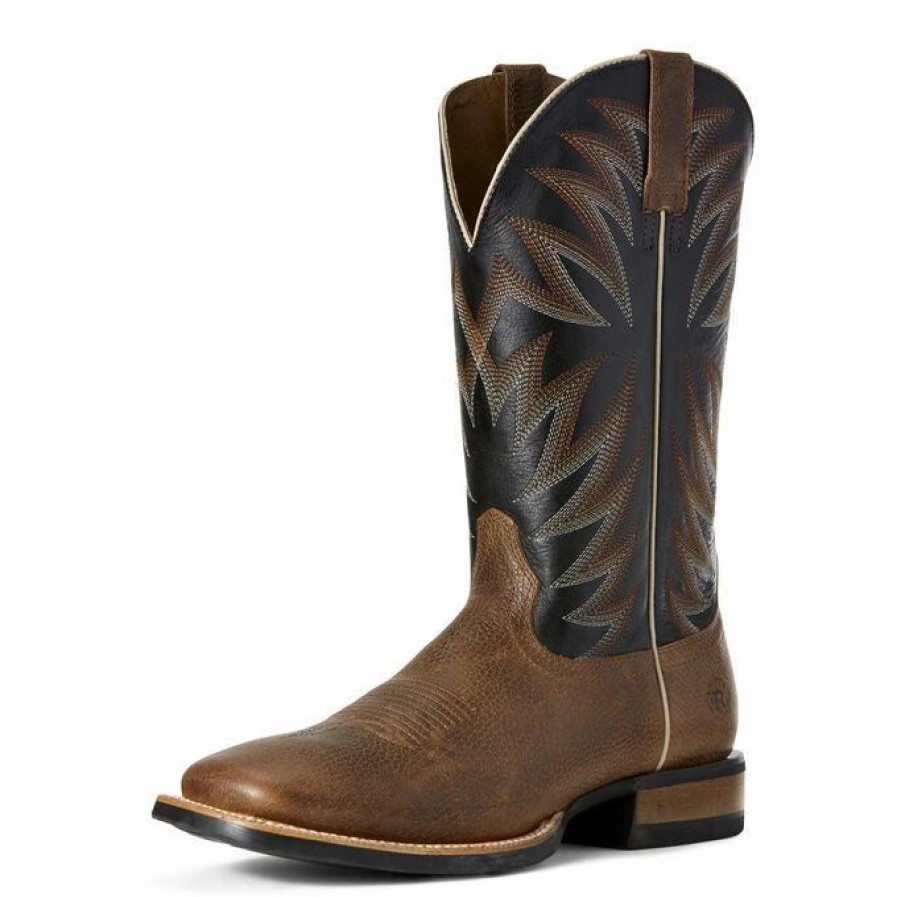 Boots & Shoes * | Men'S Ariat Toffee And Black Square Toe Boot