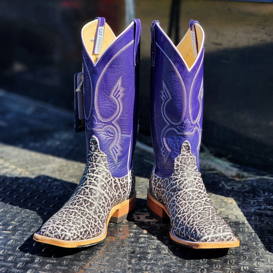 Boots & Shoes * | Men'S Anderson Bean Black And White Vintage Elephant Boots