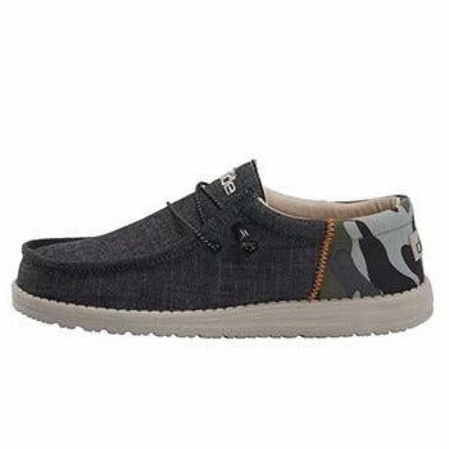 Boots & Shoes * | Heydude Hey Dude Men'S Wally Funk Camo Dark Grey Shoes