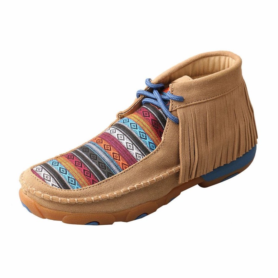 Boots & Shoes * | Twisted X Women'S Suede Fringe Serape Driving Moccasin