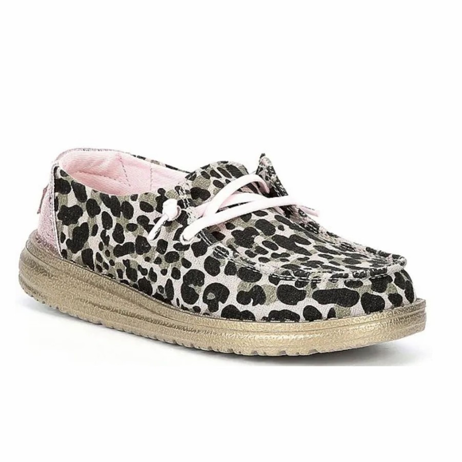 Boots & Shoes * | Heydude Hey Dude Wendy Youth Leopard Nut