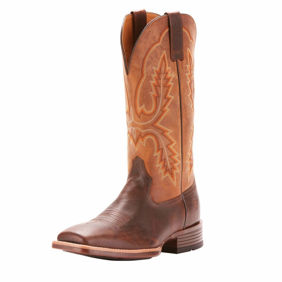 Boots & Shoes * | Ariat Brn/Wicker Pecos Sq 10025100