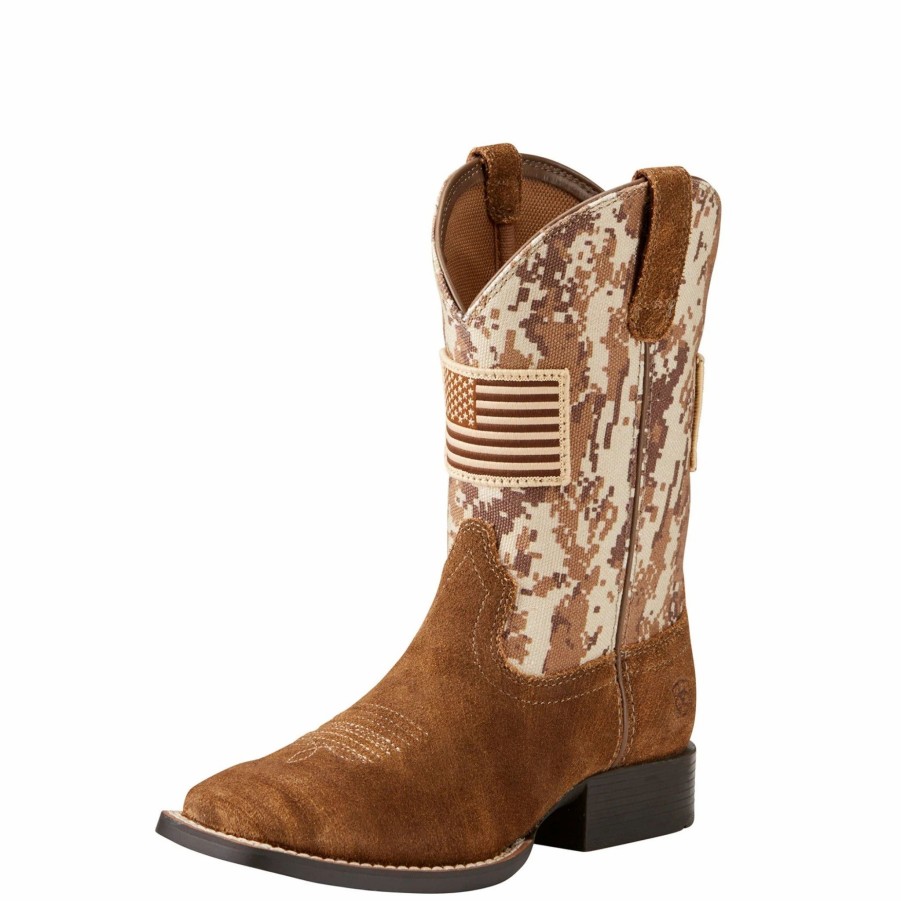 Boots & Shoes * | Ariat Boy'S Camo Print Boot