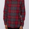 Boys * | O'Neill Boys Mond Plaid Stretch Flannel Red