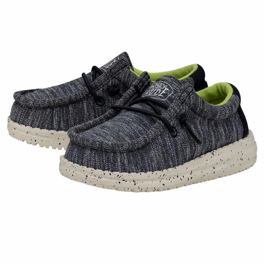 Boots & Shoes * | Heydude Hey Dude Wally Toddler Stretch Speckled Navy