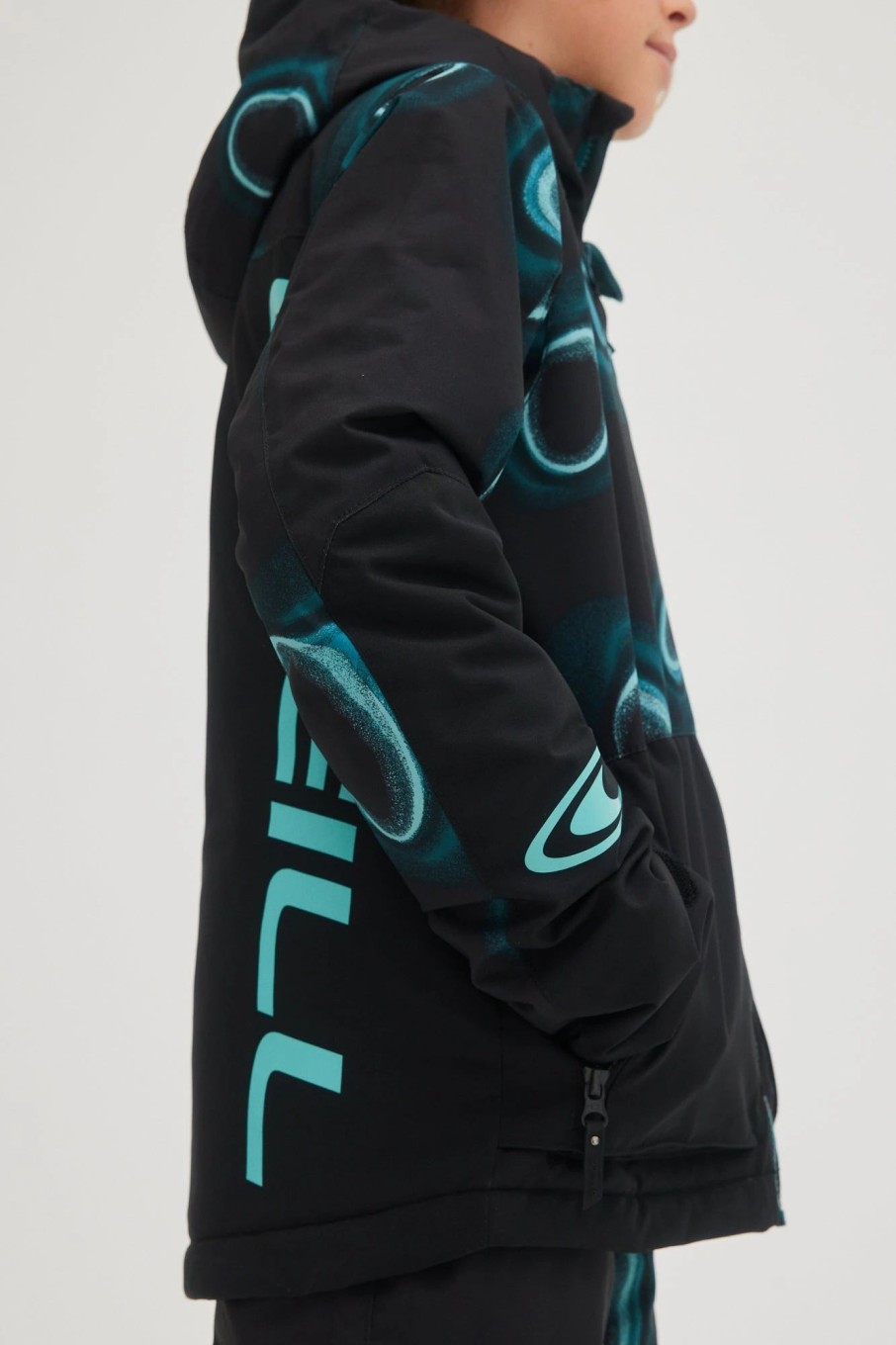 Boys * | O'Neill Texture Jacket Blue Heat Map