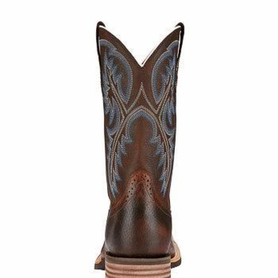 Boots & Shoes * | Ariat Men'S Brown Oiled Rowdy Square Toe Quickdraw Boots