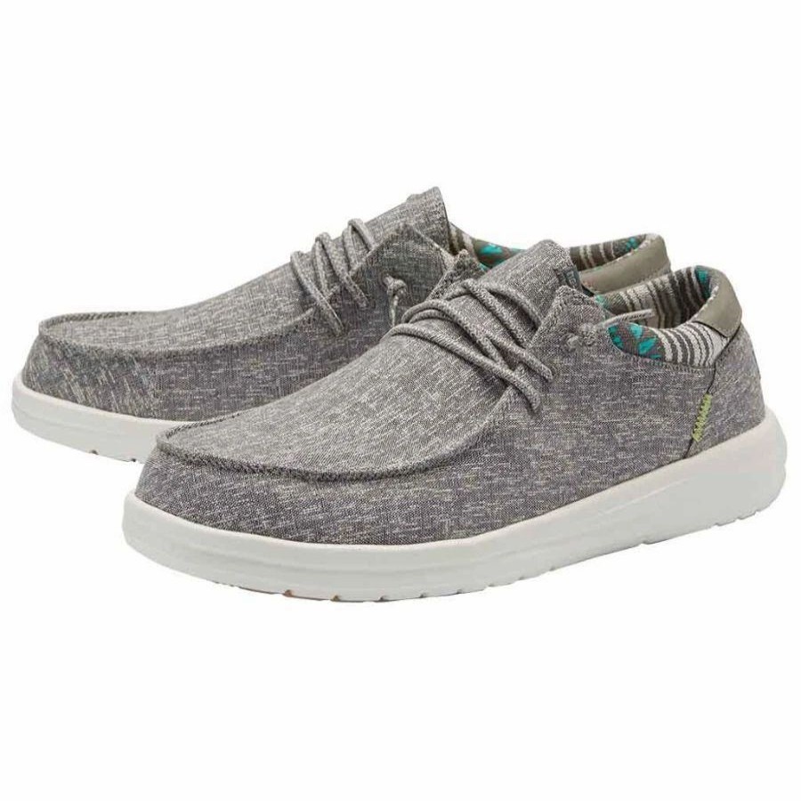 Boots & Shoes * | Heydude Hey Dude Paul Chambray Grey