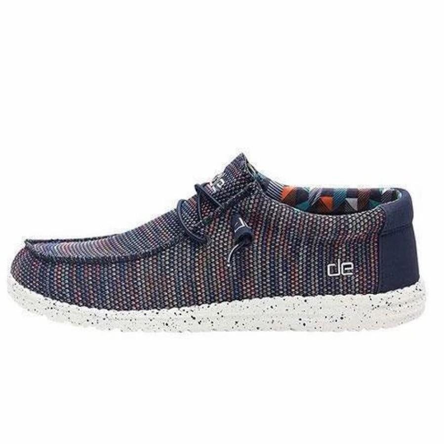 Boots & Shoes * | Heydude Hey Dude Blue And Orange Wally Casual Shoe