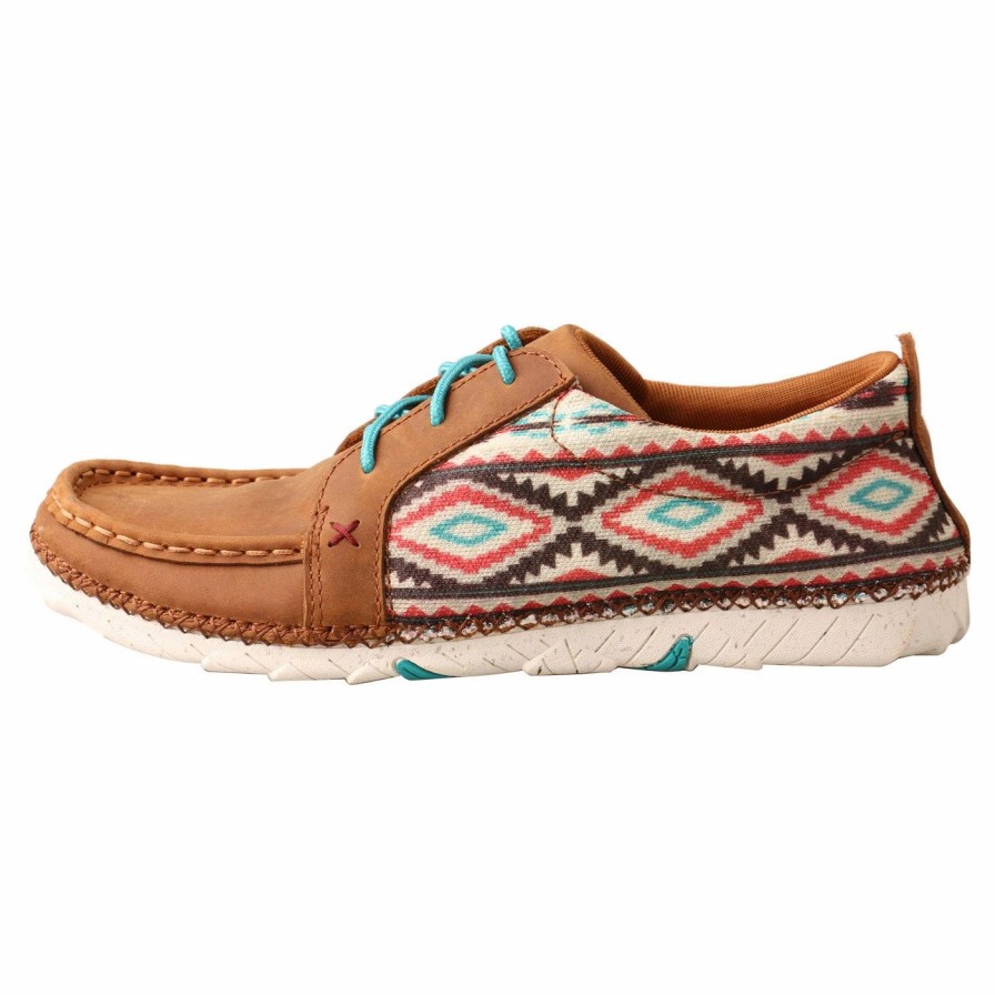 Boots & Shoes * | Twisted X Women'S Brown Leather Aztec Zero-X Shoes