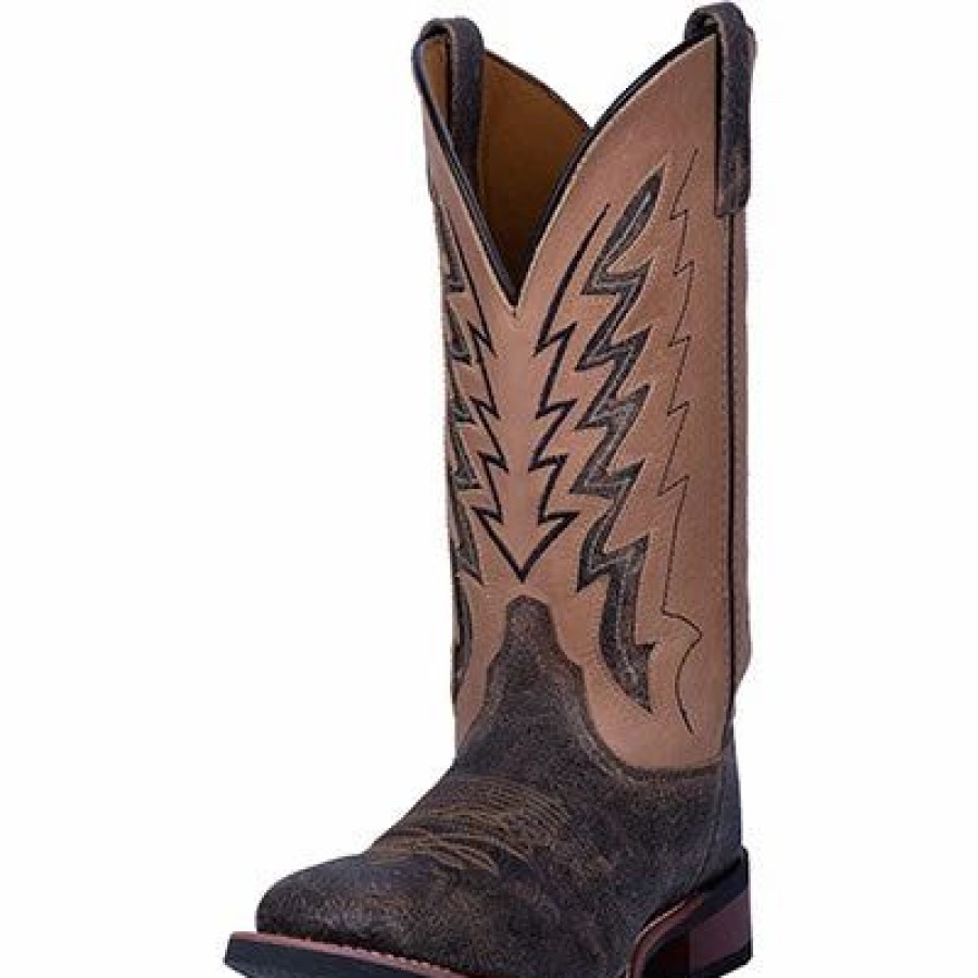 Boots & Shoes * | Laredo' Brown And Tan Dalton Square Toe