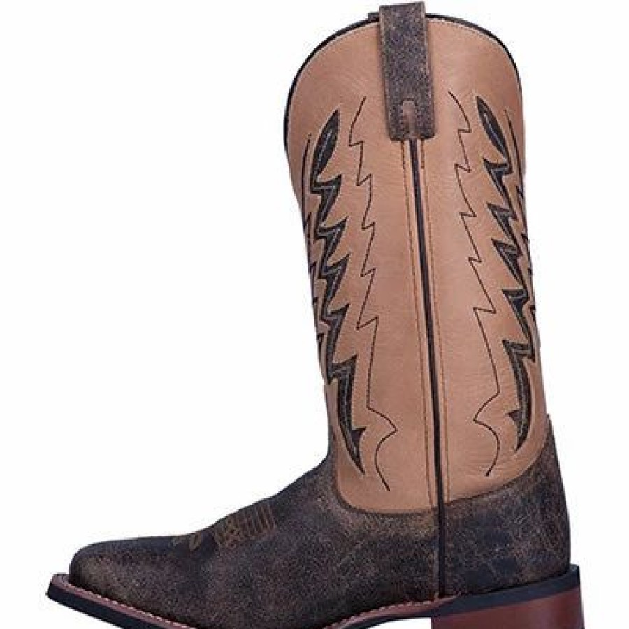 Boots & Shoes * | Laredo' Brown And Tan Dalton Square Toe