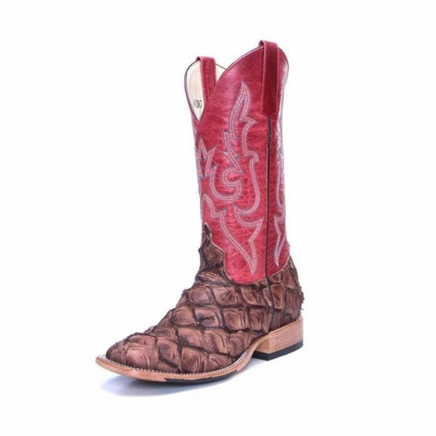 Boots & Shoes * | Anderson Bean Macie Bean Distressed Brown Big Bass Red Top Boots