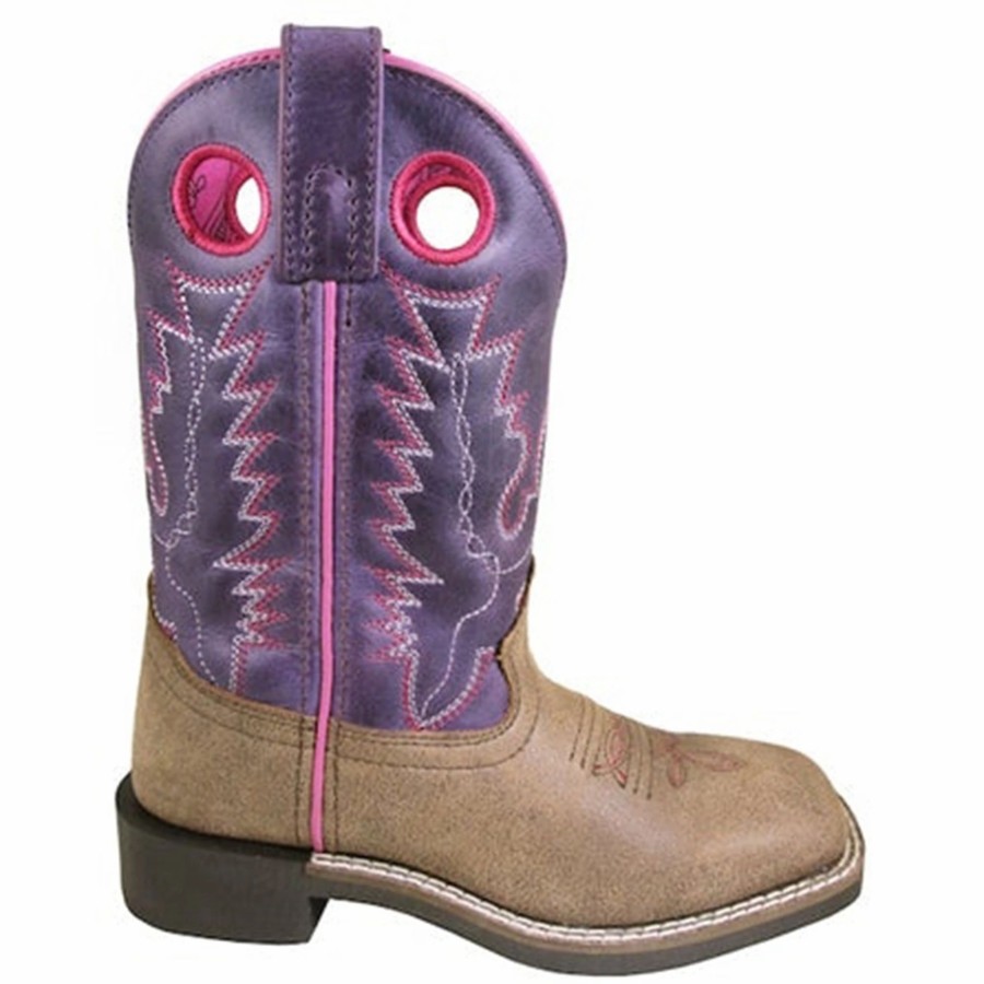 Boots & Shoes * | Smoky Mountain Boots Smokey Mountain Brown/Purple Distressed Boots