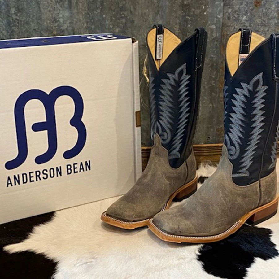 Boots & Shoes * | Anderson Bean Grey Waxy Kudu Royal Blue Boots