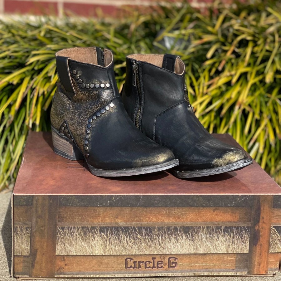 Boots & Shoes * | Corral Boots Corral Black Star Booties