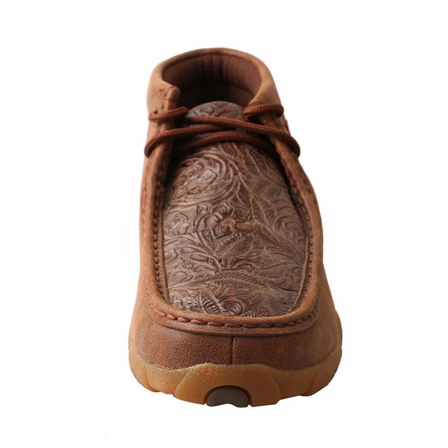 Boots & Shoes * | Twisted X Women'S Rich Chocolate Floral Tooled Driving Moc