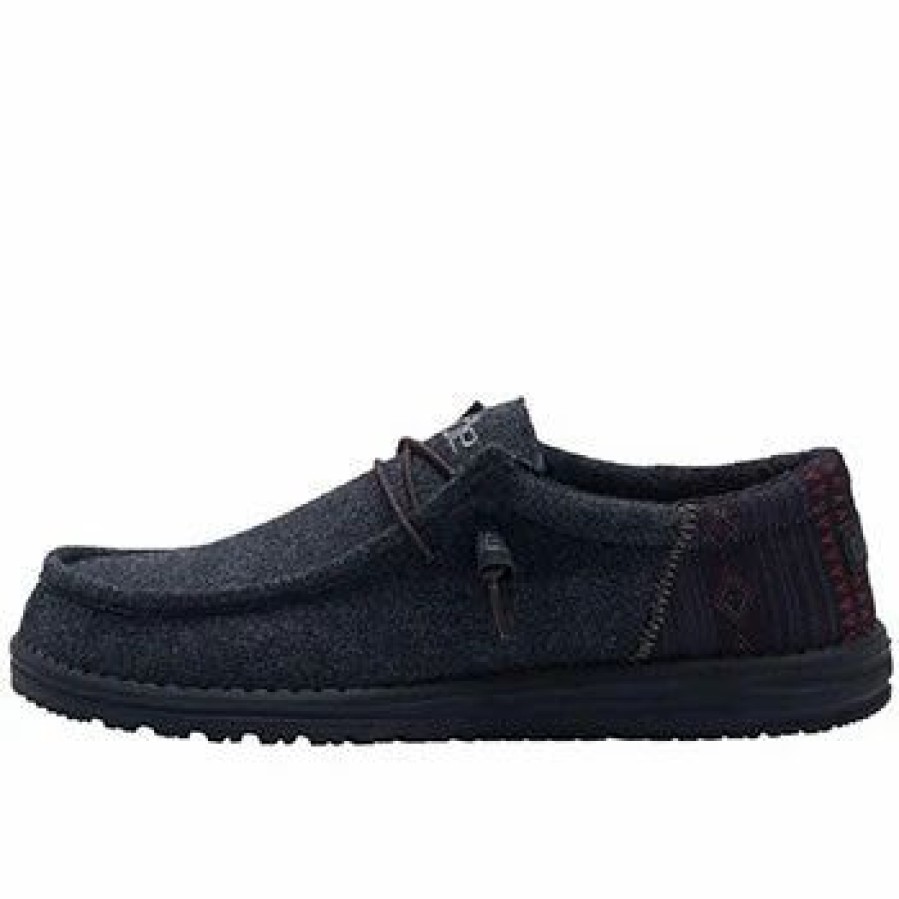 Boots & Shoes * | Heydude Hey Dude Men'S Wally Funk Wool Black Aztec