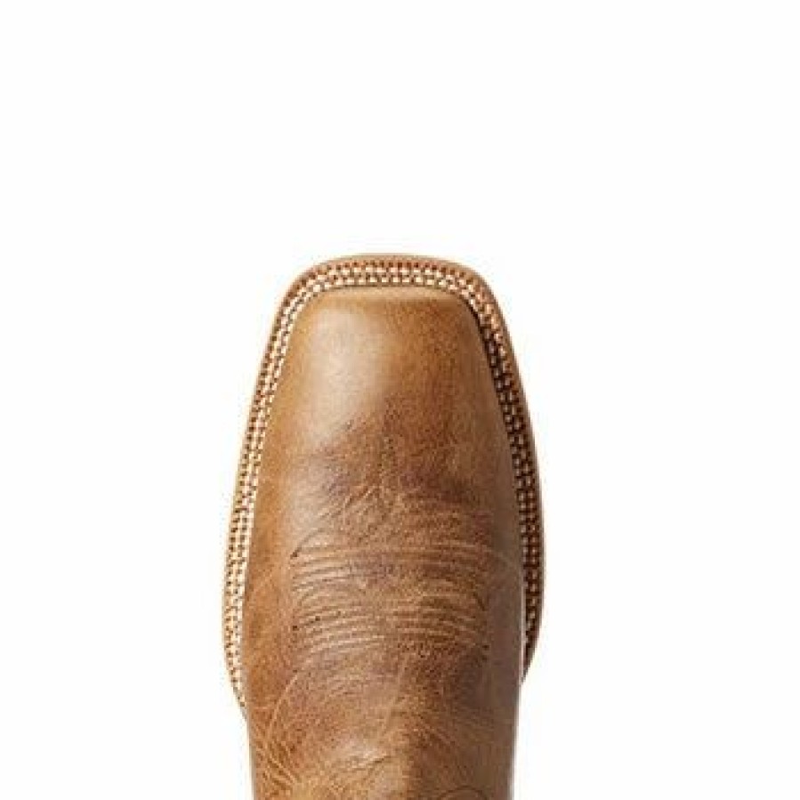 Boots & Shoes * | Ariat Men'S Natural Crunch Brown Toledo Boots