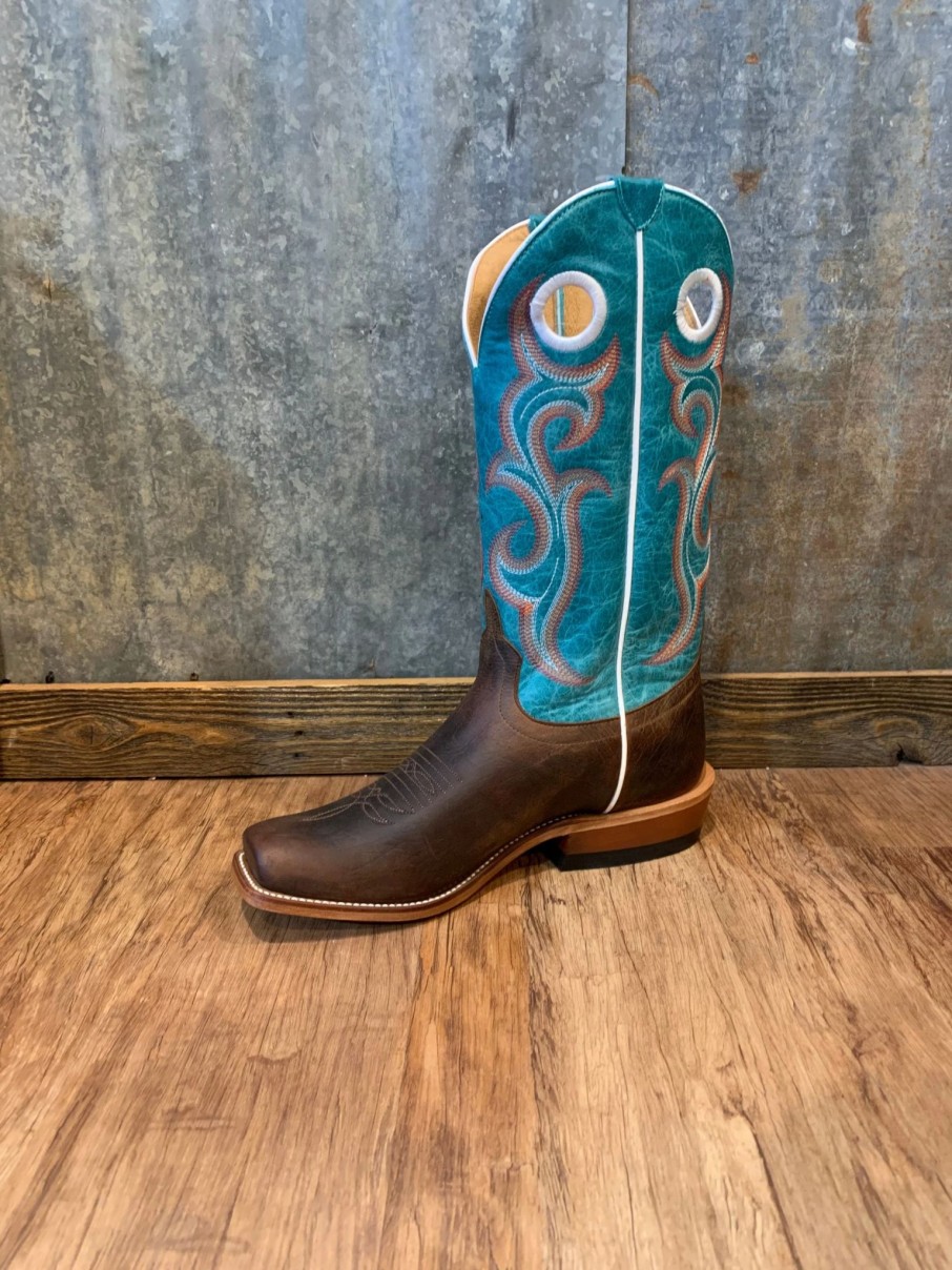 Boots & Shoes * | Horse Power By Anderson Bean Brown Cowboy Teal Top